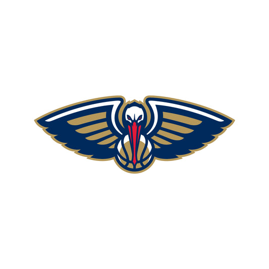 Sheet of 5 -New Orleans Pelicans:   Logos Mini        - Officially Licensed NBA Removable Wall   Adhesive Decal