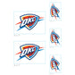 Sheet of 5 -Oklahoma City Thunder:   Logos Mini        - Officially Licensed NBA Removable Wall   Adhesive Decal
