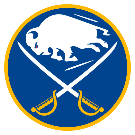 Sheet of 5 -Buffalo Sabres:   Logo Minis        - Officially Licensed NHL Removable    Adhesive Decal