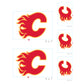 Sheet of 5 -Calgary Flames:   Logo Minis        - Officially Licensed NHL Removable    Adhesive Decal