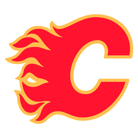 Sheet of 5 -Calgary Flames:   Logo Minis        - Officially Licensed NHL Removable    Adhesive Decal