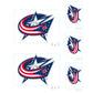 Sheet of 5 -Columbus Blue Jackets:   Logo Minis        - Officially Licensed NHL Removable    Adhesive Decal