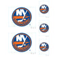 Sheet of 5 -New York Islanders:   Logo Minis        - Officially Licensed NHL Removable    Adhesive Decal