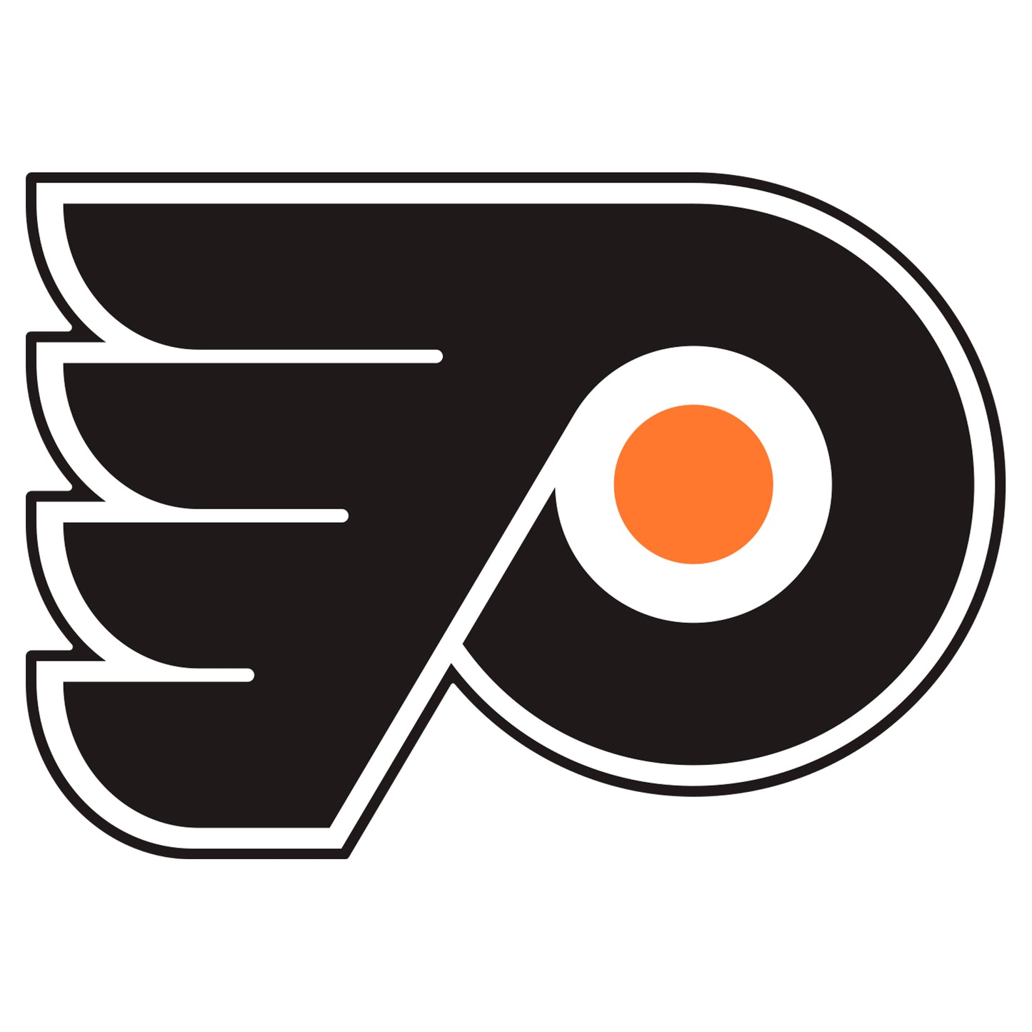 Sheet of 5 -Philadelphia Flyers:   Logo Minis        - Officially Licensed NHL Removable    Adhesive Decal