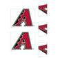 Sheet of 5 -Arizona Diamondbacks:   Logo Minis        - Officially Licensed MLB Removable Wall   Adhesive Decal