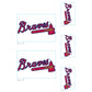 Sheet of 5 -Atlanta Braves:   Logo Minis        - Officially Licensed MLB Removable Wall   Adhesive Decal