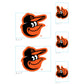 Sheet of 5 -Baltimore Orioles:   Logo Minis        - Officially Licensed MLB Removable Wall   Adhesive Decal