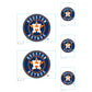 Sheet of 5 -Houston Astros:   Logo Minis        - Officially Licensed MLB Removable Wall   Adhesive Decal