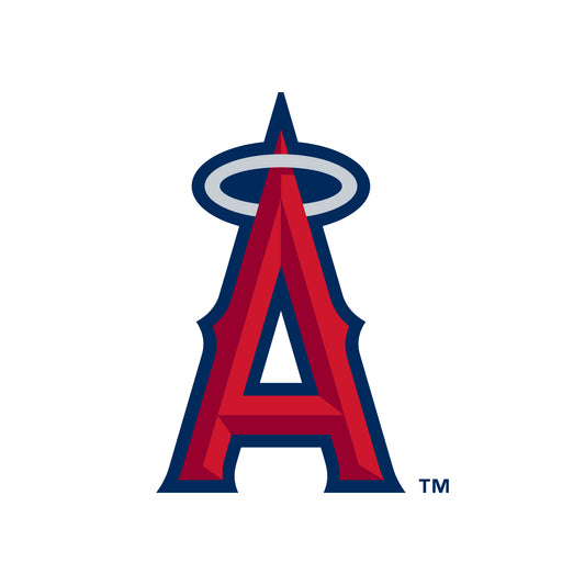 Sheet of 5 -Los Angeles Angels:   Logo Minis        - Officially Licensed MLB Removable Wall   Adhesive Decal