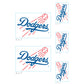 Sheet of 5 -Los Angeles Dodgers:   Logo Minis        - Officially Licensed MLB Removable Wall   Adhesive Decal