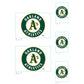 Sheet of 5 -Oakland Athletics:   Logo Minis        - Officially Licensed MLB Removable Wall   Adhesive Decal