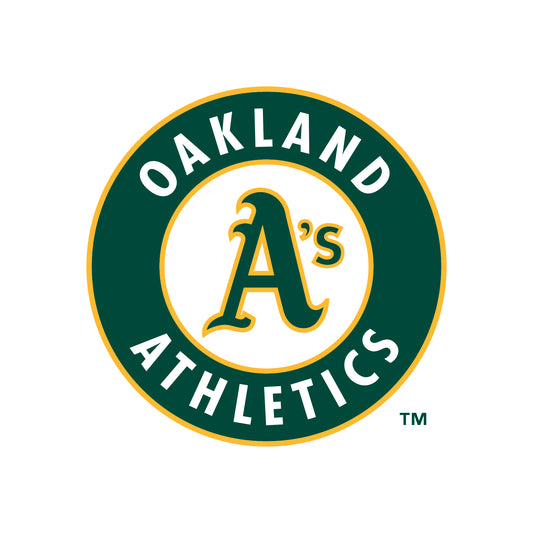 Sheet of 5 -Oakland Athletics:   Logo Minis        - Officially Licensed MLB Removable Wall   Adhesive Decal