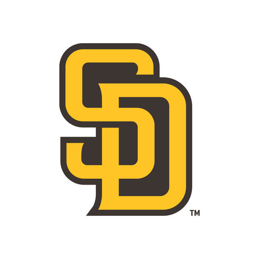 Sheet of 5 -San Diego Padres:   Logo Minis        - Officially Licensed MLB Removable Wall   Adhesive Decal