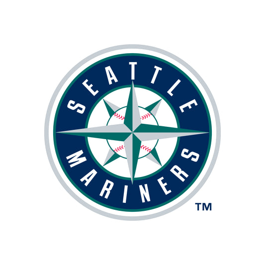 Sheet of 5 -Seattle Mariners:   Logo Minis        - Officially Licensed MLB Removable Wall   Adhesive Decal