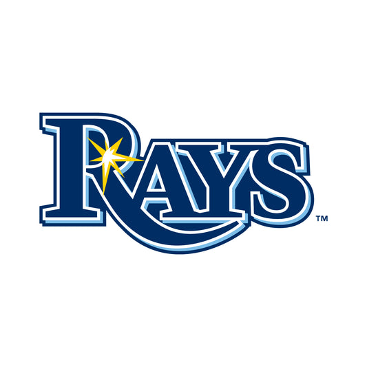 Sheet of 5 -Tampa Bay Rays:   Logo Minis        - Officially Licensed MLB Removable Wall   Adhesive Decal