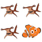 Sheet of 4 -FINDING NEMO: Anchor Minis        - Officially Licensed Disney Removable Wall   Adhesive Decal
