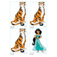 Sheet of 4 -Aladdin: Rajah Minis        - Officially Licensed Disney Removable Wall   Adhesive Decal
