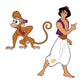 Sheet of 4 -Aladdin: Abu Minis        - Officially Licensed Disney Removable Wall   Adhesive Decal