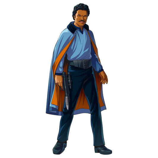Sheet of 5 -Lando Line Art Minis        - Officially Licensed Star Wars Removable    Adhesive Decal