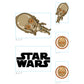 Sheet of 5 -C3PO POP ART Minis        - Officially Licensed Star Wars Removable    Adhesive Decal