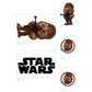 Sheet of 5 -CHEWBACCA POP ART Minis        - Officially Licensed Star Wars Removable    Adhesive Decal