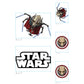 Sheet of 5 -GENERAL GRIEVOUS POP ART Minis        - Officially Licensed Star Wars Removable    Adhesive Decal