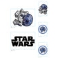 Sheet of 5 -R2D2 POP ART Minis        - Officially Licensed Star Wars Removable    Adhesive Decal