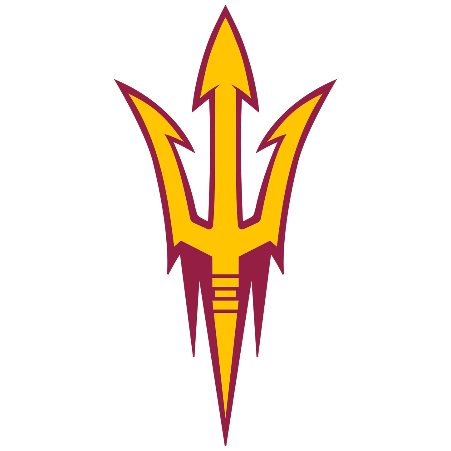 Sheet of 5 -Arizona State U: Arizona State Sun Devils  Logo Minis        - Officially Licensed NCAA Removable    Adhesive Decal