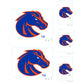 Boise State Broncos - 5 Logo Minis (Mixed Sizes) - Official NCAA - Reusable Vinyl Decals