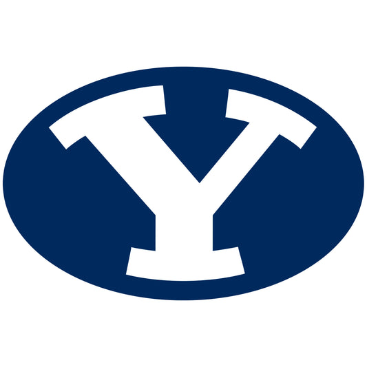 Sheet of 5 -Bringham Young U: BYU Cougars  Logo Minis        - Officially Licensed NCAA Removable    Adhesive Decal