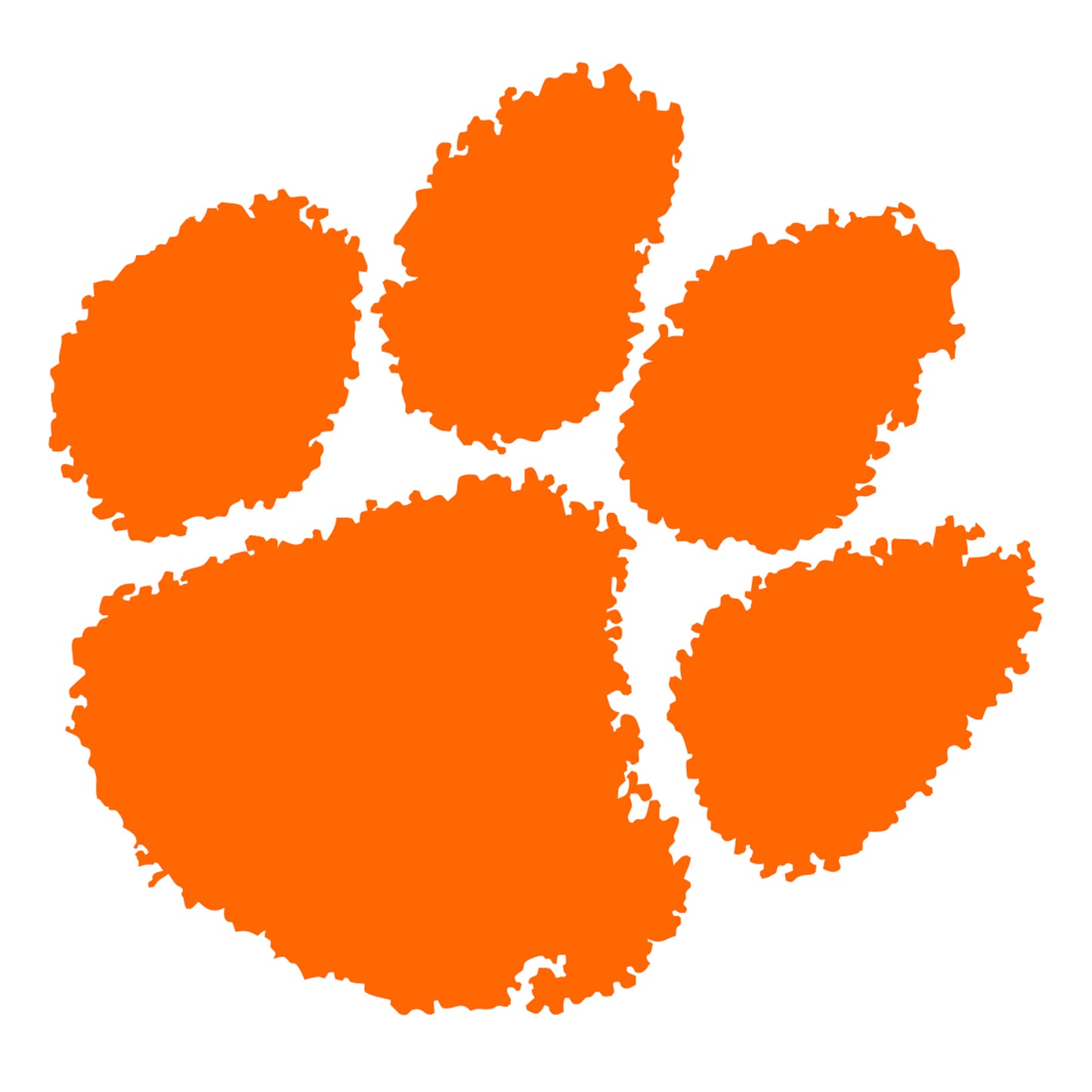 Sheet of 5 -Clemson U: Clemson Tigers  Logo Minis        - Officially Licensed NCAA Removable    Adhesive Decal