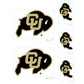 Sheet of 5 -U of Colorado: Colorado Buffaloes  Logo Minis        - Officially Licensed NCAA Removable    Adhesive Decal