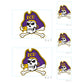 East Carolina Pirates - 5 Logo Minis (Mixed Sizes) - Official NCAA - Reusable Vinyl Decals