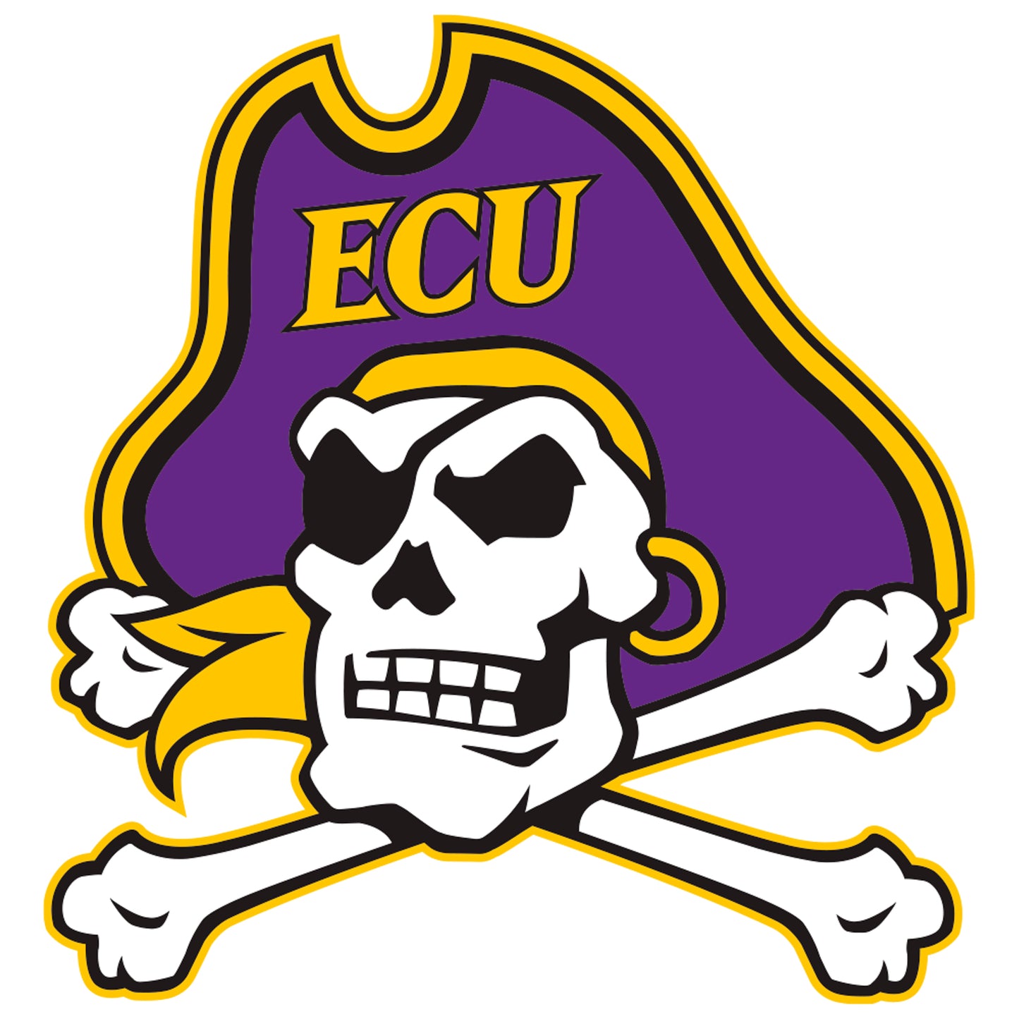 East Carolina Pirates - 5 Logo Minis (Mixed Sizes) - Official NCAA - Reusable Vinyl Decals