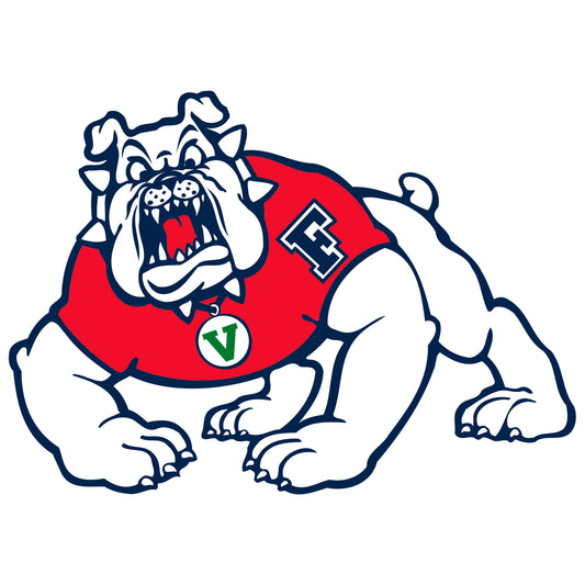 Sheet of 5 -Fresno State U: Fresno State Bulldogs  Logo Minis        - Officially Licensed NCAA Removable    Adhesive Decal