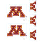 Sheet of 5 -U of Minnesota: Minnesota Golden Gophers  Logo Minis        - Officially Licensed NCAA Removable    Adhesive Decal