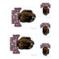 Sheet of 5 -U of Montana: Montana Grizzlies  Logo Minis        - Officially Licensed NCAA Removable    Adhesive Decal