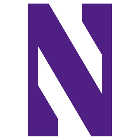 Sheet of 5 -Northwestern U: Northwestern Wildcats  Logo Minis        - Officially Licensed NCAA Removable    Adhesive Decal