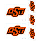 Sheet of 5 -Oklahoma State U: Oklahoma State Cowboys  Logo Minis        - Officially Licensed NCAA Removable    Adhesive Decal