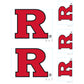 Sheet of 5 -Rutgers University: Rutgers Scarlet Knights  Logo Minis        - Officially Licensed NCAA Removable    Adhesive Decal