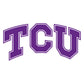 Sheet of 5 -Texas Christian U: TCU Horned Frogs  Logo Minis        - Officially Licensed NCAA Removable    Adhesive Decal