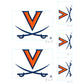 Sheet of 5 -U of Virginia: Virginia Cavaliers  Logo Minis        - Officially Licensed NCAA Removable    Adhesive Decal