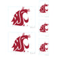 Sheet of 5 -Washington State: Washington State Cougars  Logo Minis        - Officially Licensed NCAA Removable    Adhesive Decal