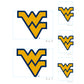 Sheet of 5 -West Virginia U: West Virginia Mountaineers  Logo Minis        - Officially Licensed NCAA Removable    Adhesive Decal