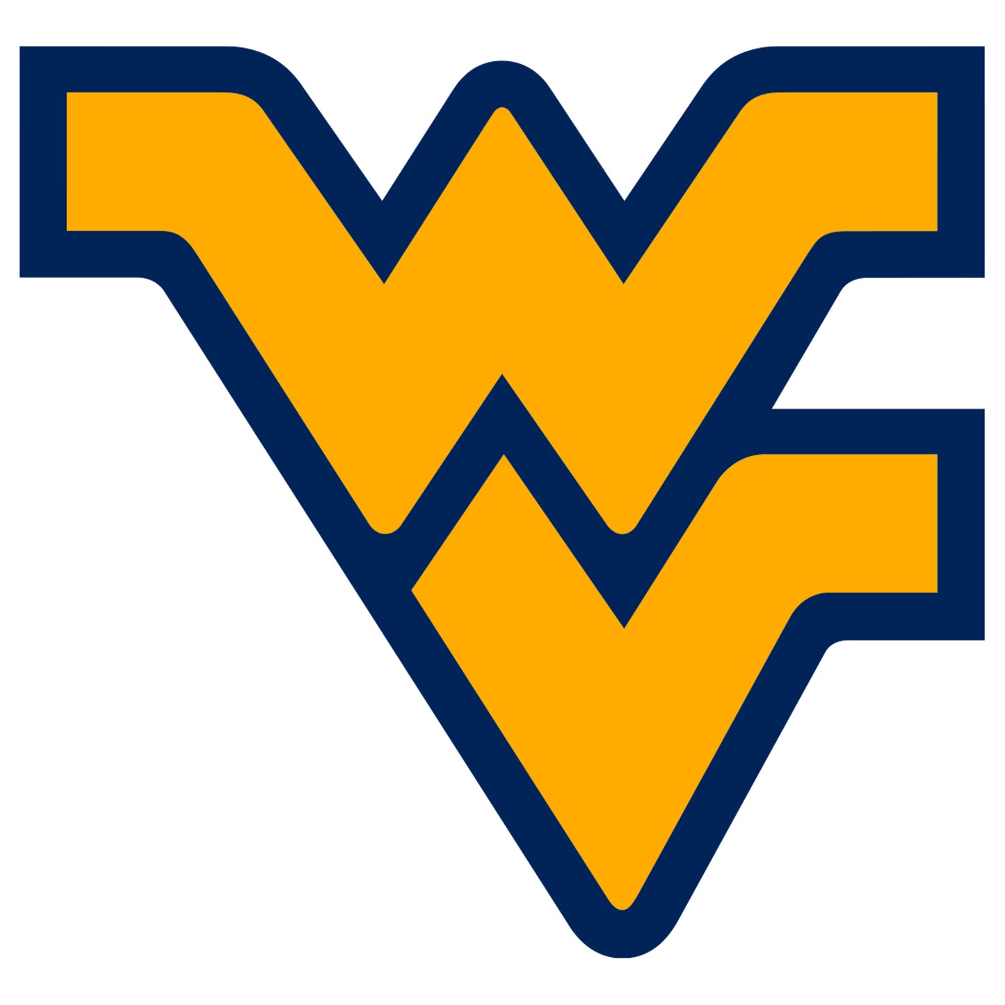 Sheet of 5 -West Virginia U: West Virginia Mountaineers  Logo Minis        - Officially Licensed NCAA Removable    Adhesive Decal