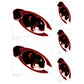 Sheet of 5 -Claflin U: Claflin Panthers  Logo Minis        - Officially Licensed NCAA Removable    Adhesive Decal