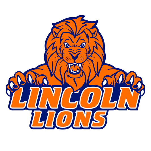 Sheet of 5 -Lincoln U: Lincoln Lions  Logo Minis        - Officially Licensed NCAA Removable    Adhesive Decal