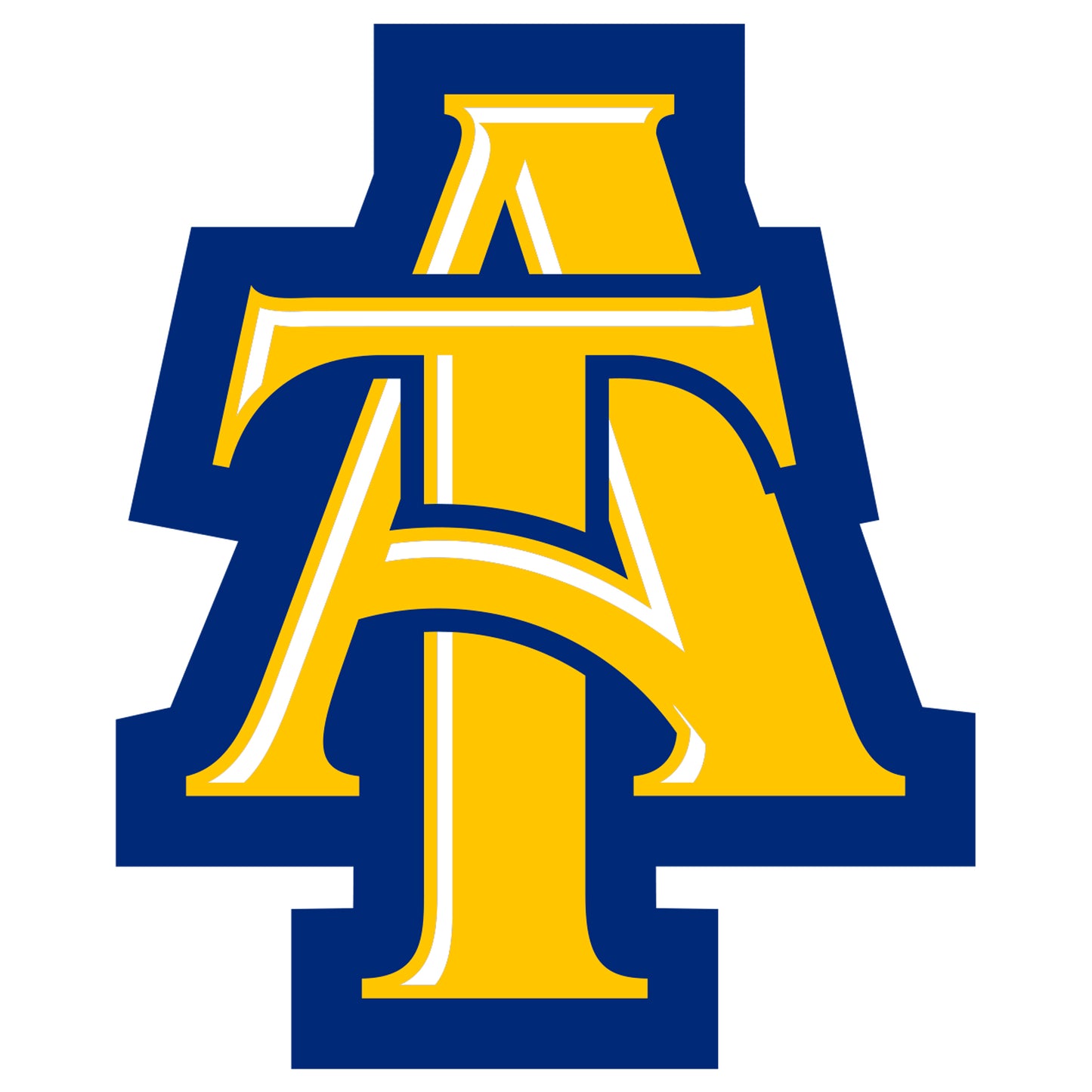 Sheet of 5 -North Carolina A&T State U: North Carolina A&T Aggies  Logo Minis        - Officially Licensed NCAA Removable    Adhesive Decal