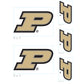 Sheet of 5 -Purdue U: Purdue Boilermakers  Logo Minis        - Officially Licensed NCAA Removable    Adhesive Decal