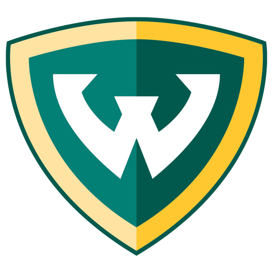 Sheet of 5 -Wayne State U: Wayne State Warriors  Logo Minis        - Officially Licensed NCAA Removable    Adhesive Decal